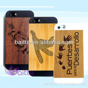 Genuine wood Case Engraved animal Cover for i phone case for iPhone 5s